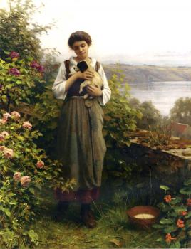 丹尼爾 李奇微爵士 Young Girl Holding a Puppy 丹尼爾 李奇微爵士 Young Girl Holding a Puppy